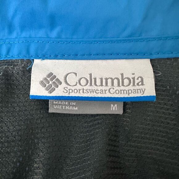 Columbia Omni-Shield Blue Outdoor Packable Windbreaker Rain Jacket Size Medium - Picture 3 of 13